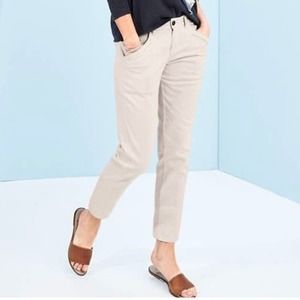 Garnet Hill Classic Cotton Khaki Chino Pants Size 8